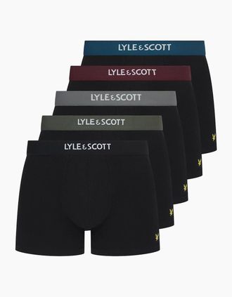 Lyle & Scott Lyle And Scott Mens Henrick Boxers - Black/Multi - Size: 2X large