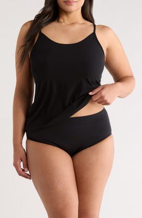 Nordstrom Everyday Invisible Edge Tank in Black at Nordstrom, Size 1X