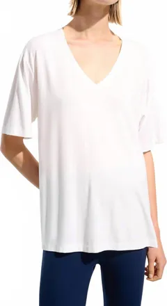 Joseph Ribkoff Tunic Short Sleeve Sweater In Vanilla