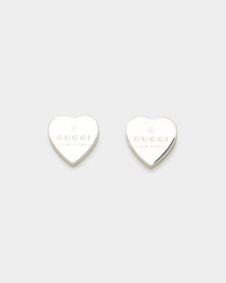 Gucci Engraved Heart Trademark Earrings