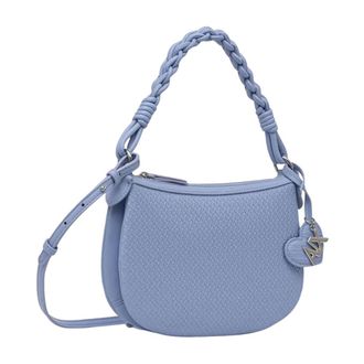 A|X Armani Exchange Tassen, Dames, Blauw, ONE Size, Leer, Mini Schoudertas van Glad Materiaal