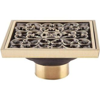 OEM Desag&uuml;e De Ducha De Lat&oacute;n Antiguo - Cuadrado, Invisible - 10 Cm