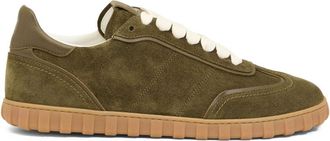 Ami Olive Green Suede Low-Top Sneakers