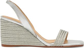 Castaner 80mm Barby sandals - women - Metallized Polyester/Polyester/Artificial Leather/Sheepskin - 41 - Silver