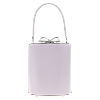 Self Portrait Self-Portrait Lilac Leather Mini Bow Handbag