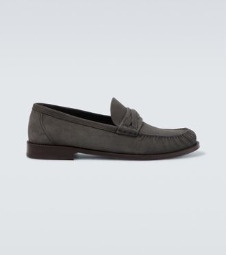 Brunello Cucinelli Suede penny loafers