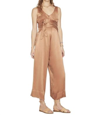 Hatch Serena Maternity Jumpsuit In Desert/natural