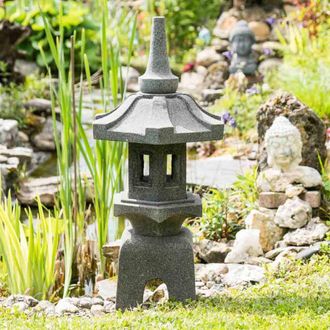 Wanda Collection Wanda Collection - Linterna Japonesa Pagoda Zen De Piedra De Lava 80 Cm