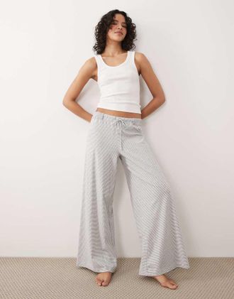 Free People Out and About - Pantaloni a fondo ampio grigi a vita bassa-Grigio