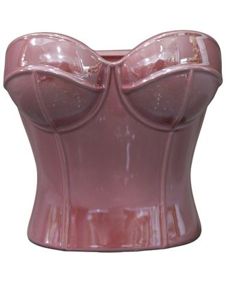 Flora Bunda 7.25in Ceramic Corset Vase