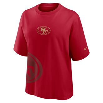 Nike San Francisco 49ers Boxy Nike Womens NFL T-Shirt in Red | 01CM6DL73-KK1