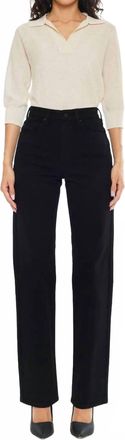 Kancan High Rise True Straight Jeans In Black