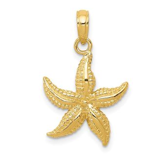 Diamond2Deal 10k Yellow Gold Starfish Pendant