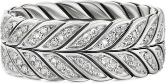 David Yurman Anello in argento sterling con diamanti (9mm)