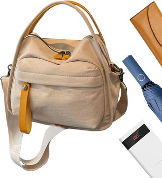 Generic Elegant Women Shoulder Bag - Solid Color Single Strap, Fashion Zipper Purse | Soft Top Handle Handbag Versatile Design for Daily Use Office Casual and