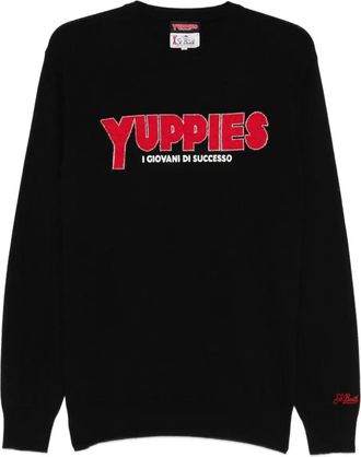 MC2 Saint Barth embroidered heron sweater - Black