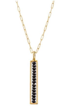 Sethi Couture Leila Black Diamond Linear Bar Pendant in Yellow at Nordstrom