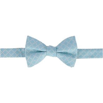 Trafalgar Store Rowan Geometric Pattern Silk Bow Tie in Light Blue at Nordstrom