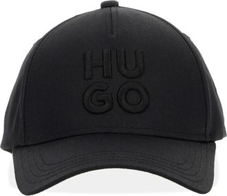 HUGO BOSS Accessoires, Heren, Zwart, ONE Size, Katoen, Jude Stacked Cap