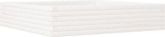 vidaXL Jardinera De Madera Maciza De Pino Blanca 110x110x23 Cm Vidaxl