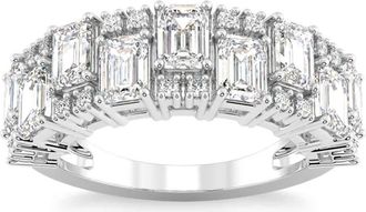 Pompeii3 3Ct Emerald Cut Wedding Ring Anniversary Band 14k Gold Lab Grown