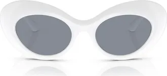Versace 52mm Oval Sunglasses in White at Nordstrom