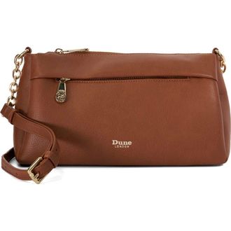 Dune London Drives Faux Leather Crossbody Bag in Tan at Nordstrom Rack
