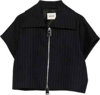 Khaite Robin blouse met rits - Zwart