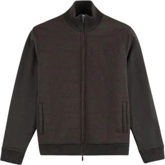 Fay Giubbino Zip Ricamo - Heren - Zomerjassen - Bruin - XL - Jassen