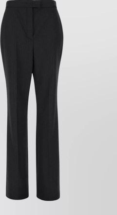 Fendi wool blend pants embroidered pinstripes