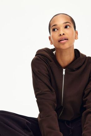 H&M Drawstring Zip-through Hoodie in Brown at Nordstrom, Size Xx-Large