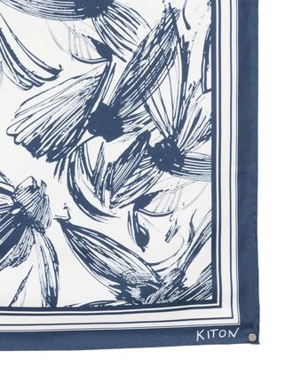 Kiton Womens Floral-Print Scarf Ss26 W