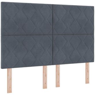 vidaXL Cama Tipo Box Spring Gris Oscuro 140 X 200 Cm Terciopelo Vidaxl