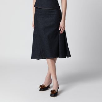 Jacquemus Gonna Lavoir de-N&icirc;mes in denim blu navy