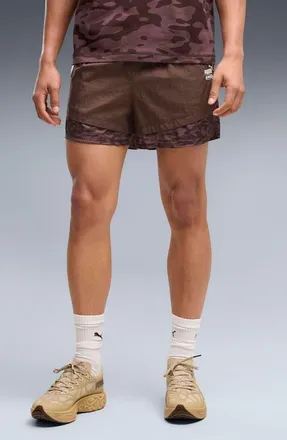 Puma x Morocco x Salehe Bembury King Track Shorts in Chocolate Brown at Nordstrom, Size Xx-Large