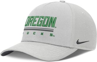 Nike Oregon Sideline Practice Rise Nike Mens Dri-FIT College Adjustable Hat in Grey | NC060BBUON-RKB