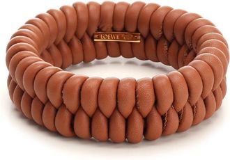 Loewe Leather Bangle Jewelry Brown