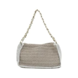 Chanel Pre-owned Gebreide Schoudertas - Dames - Pre-owned - Beige - Maat: ONE Size