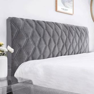 OEM Funda Para Cabecero, Funda Protectora Con Laterales El&aacute;sticos, Funda Lavable A Prueba De Polvo (color: Gris Oscuro, Tama&ntilde;o: 160 Cm)
