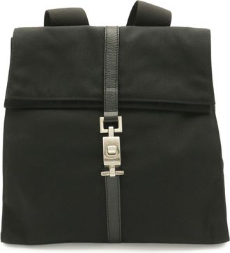Gucci Black Nylon Leather Backpack (Pre-Owned)