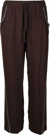 Siedres Trousers Viscose Elastane - Brown