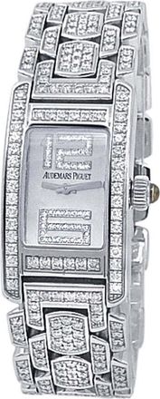 Audemars Piguet Pre-owned Audemars Piguet Promesse Diamond White Mother Of Pearl Dial Ladies Watch 67465BC.ZZ.1189BC.03