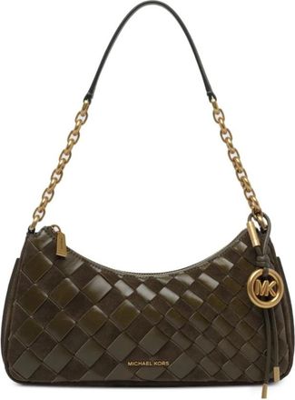 Michael Kors Logo Schoudertas - Dames - Schoudertassen - Groen - ONE Size - Tassen