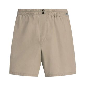 Dolce & Gabbana Casual Shorts, male, Beige, Size: XL Cotton Poplin Boxer Shorts