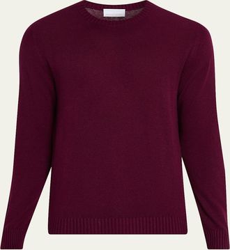 Anderson & Sheppard Mens Silk and Cashmere Crewneck Sweater