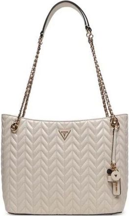 Guess Tassen, Dames, Beige, ONE Size, Leer, Cheryl 2 Comp Tote