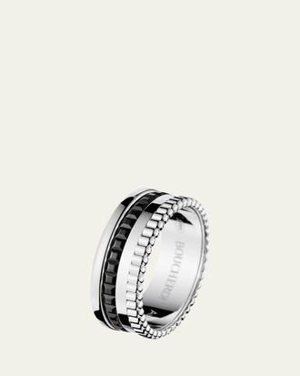 Boucheron Quatre Ring in White Gold with Black PVD