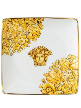 Versace Medusa Rhapsody square plate (12cm) - unisex - Porcelain - OS - White