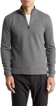 BOSS Tenore Quarter Zip Sweater in Medium Grey at Nordstrom Rack, Size Xx-Large