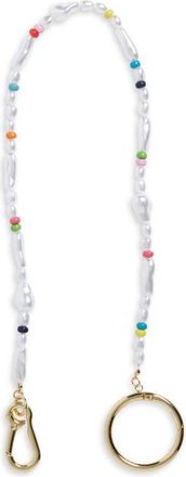 BaubleBar Raina Beaded Bag Charm in Pearl at Nordstrom